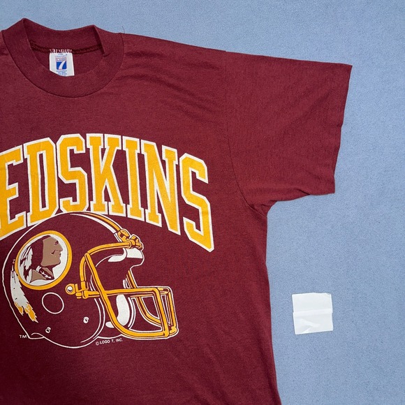 Vtg Washington Redskins Logo 7 Single Stitch Made In USA NFL T-shirt Large - Picture 6 of 12